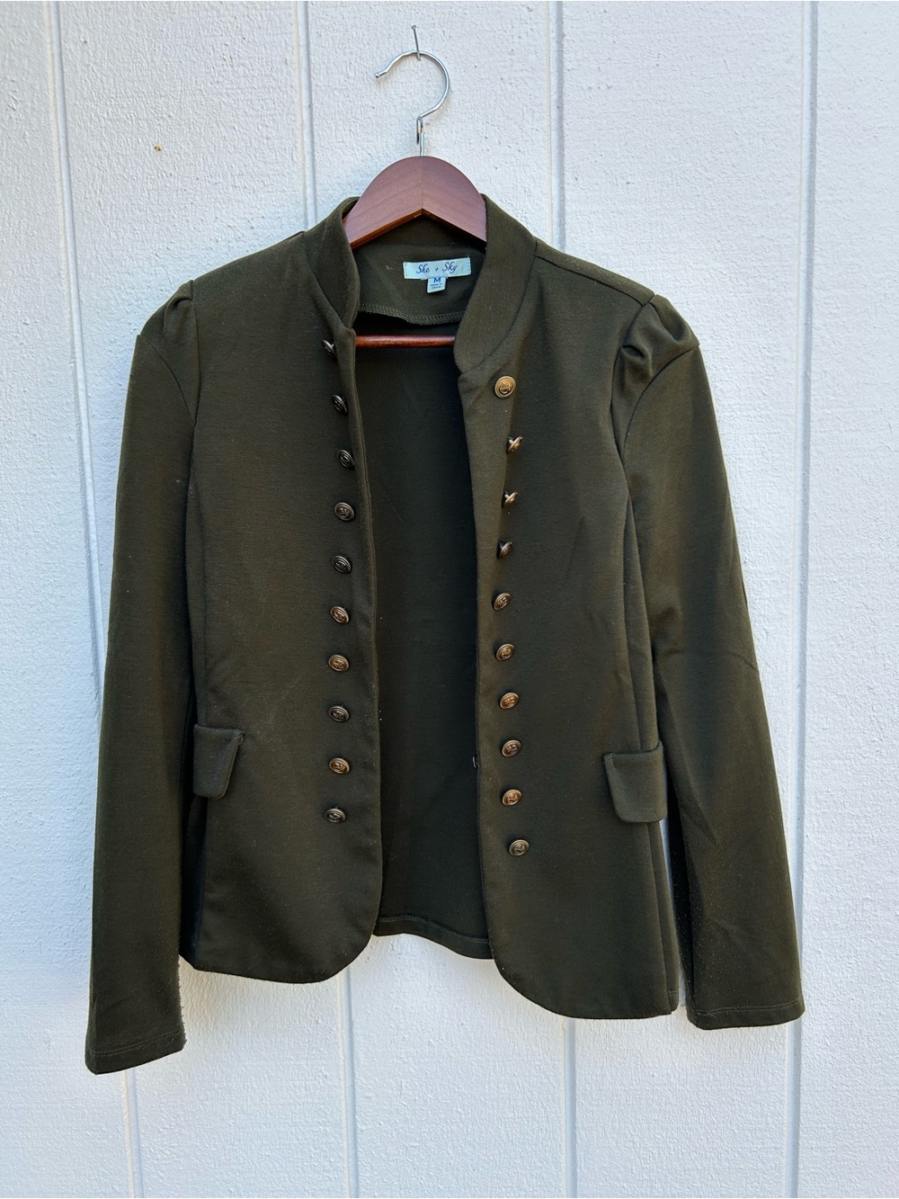 Olive Military-Style Women's Jacket